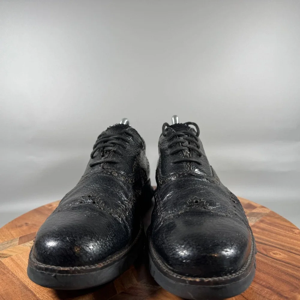 Cole Haan‎ Zerogrand Wingtip Oxford Mens 9 Black Leather Dress Shoes C26228